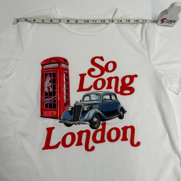 NWT White "So Long London" #TSWIFT Graphic Tee – Size M - Picture 4 of 6